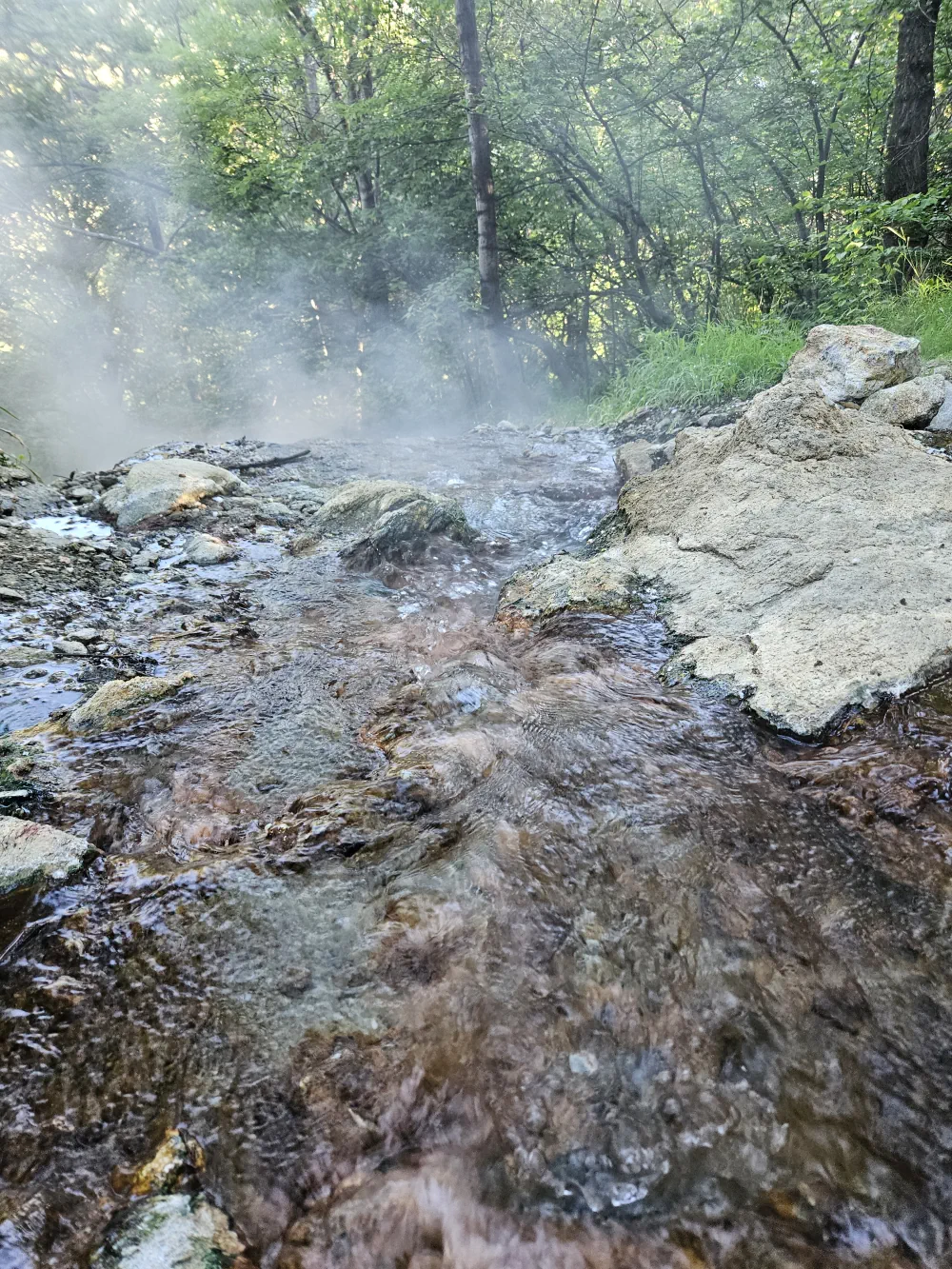 Canal d'écoulement de la source sulfureuse