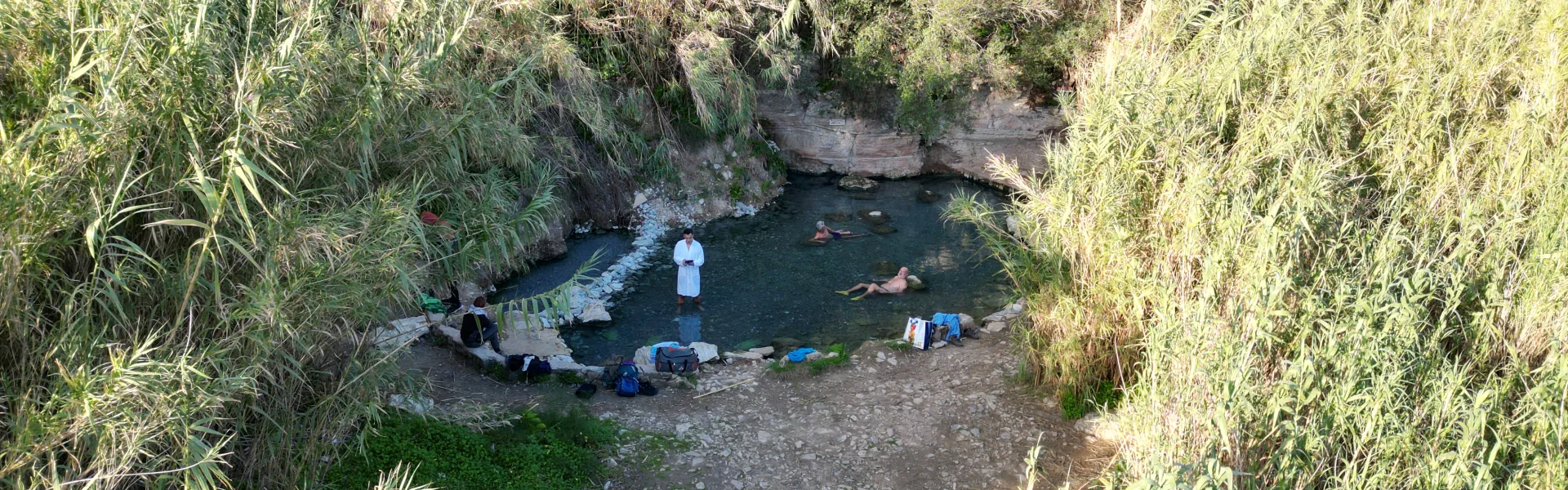 Source d'eau chaude de Segesta, vue aérienne