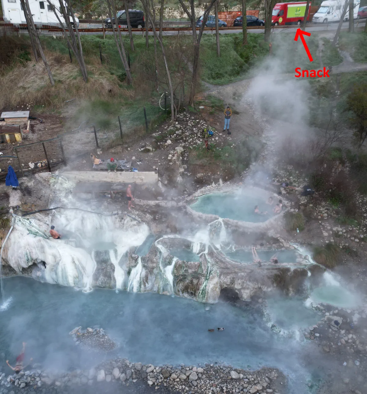 La source chaude de Bagni di Petriolo