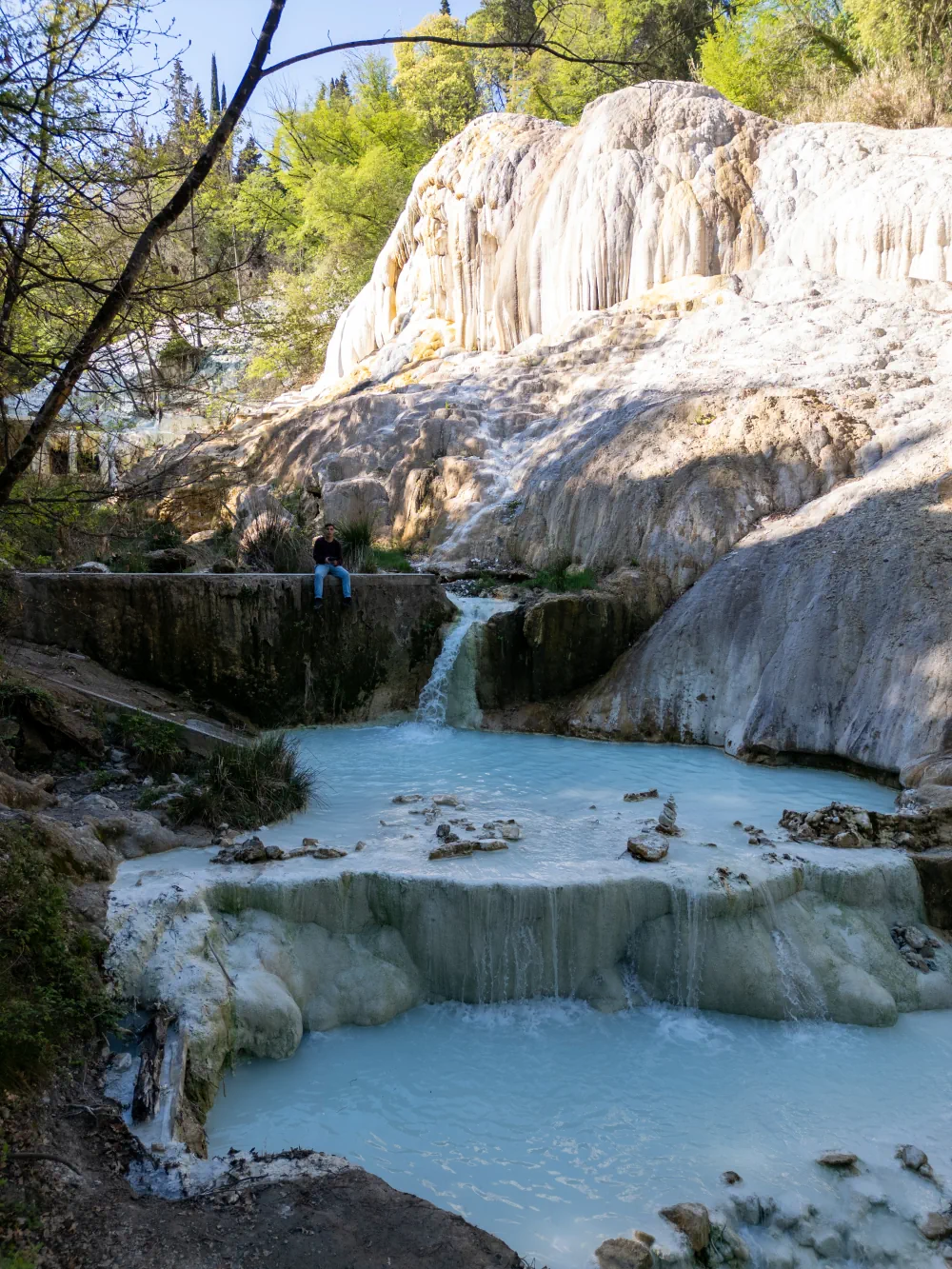 Piscines naturelles et Balena Bianca à Bagni San Filippo